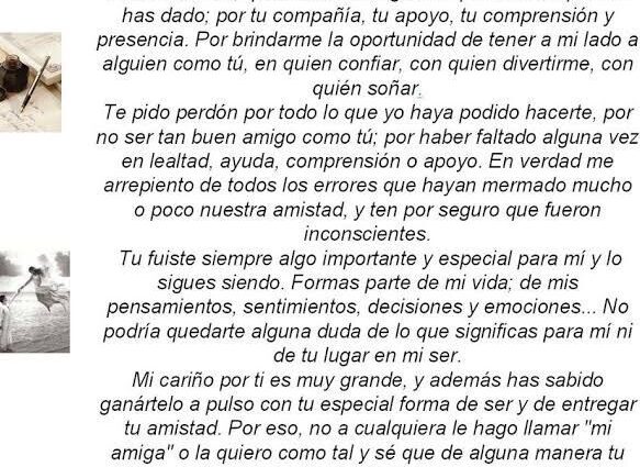 Carta Para Pedir Perdon A Una Amiga