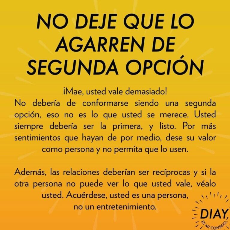 C mo Dejar De Ser La Segunda Opci n